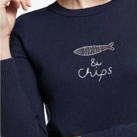 Boden Estella Fish and Chips Sweater - Picture 2 of 8
